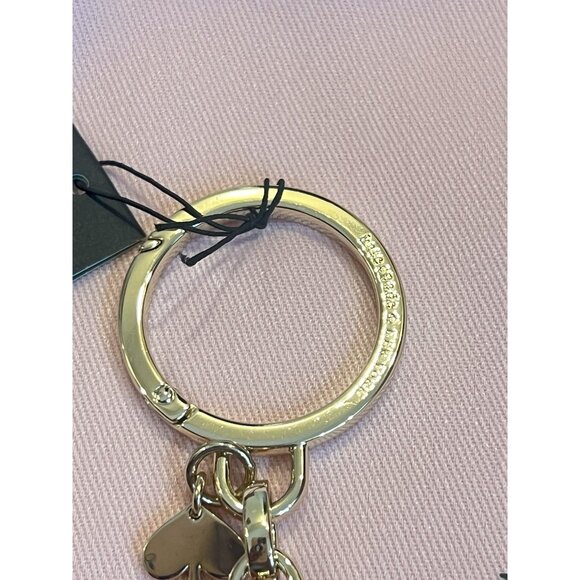 Kate Spade Heart Hardware Metal Keyfob Keychain Bag Charm Red NWT - Picture 3 of 6